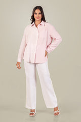 HAZEL-LACE TRIM STRAIGHT -LEG PANT