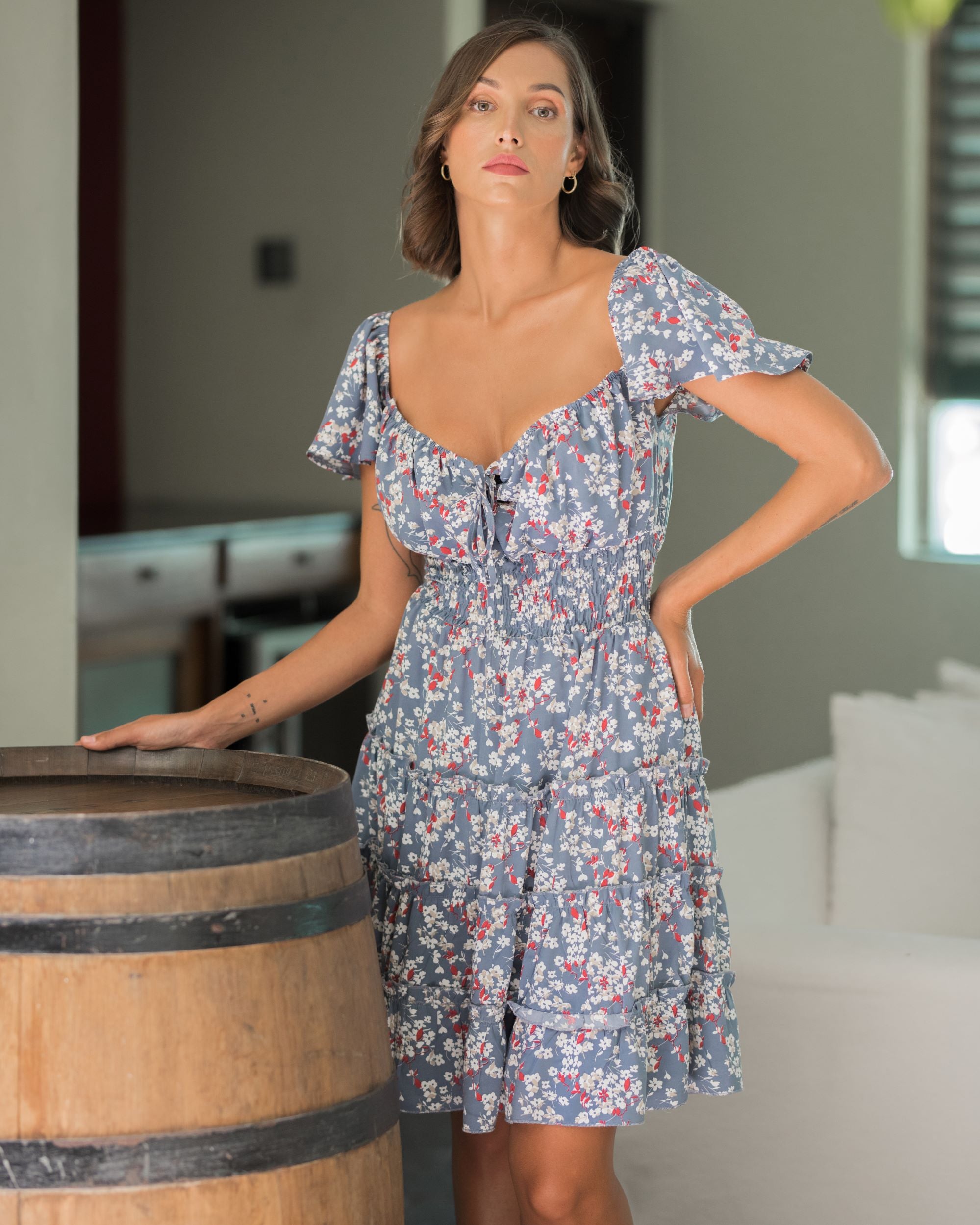 Mikayla Front Tie Up Mini Dress – Slay Global