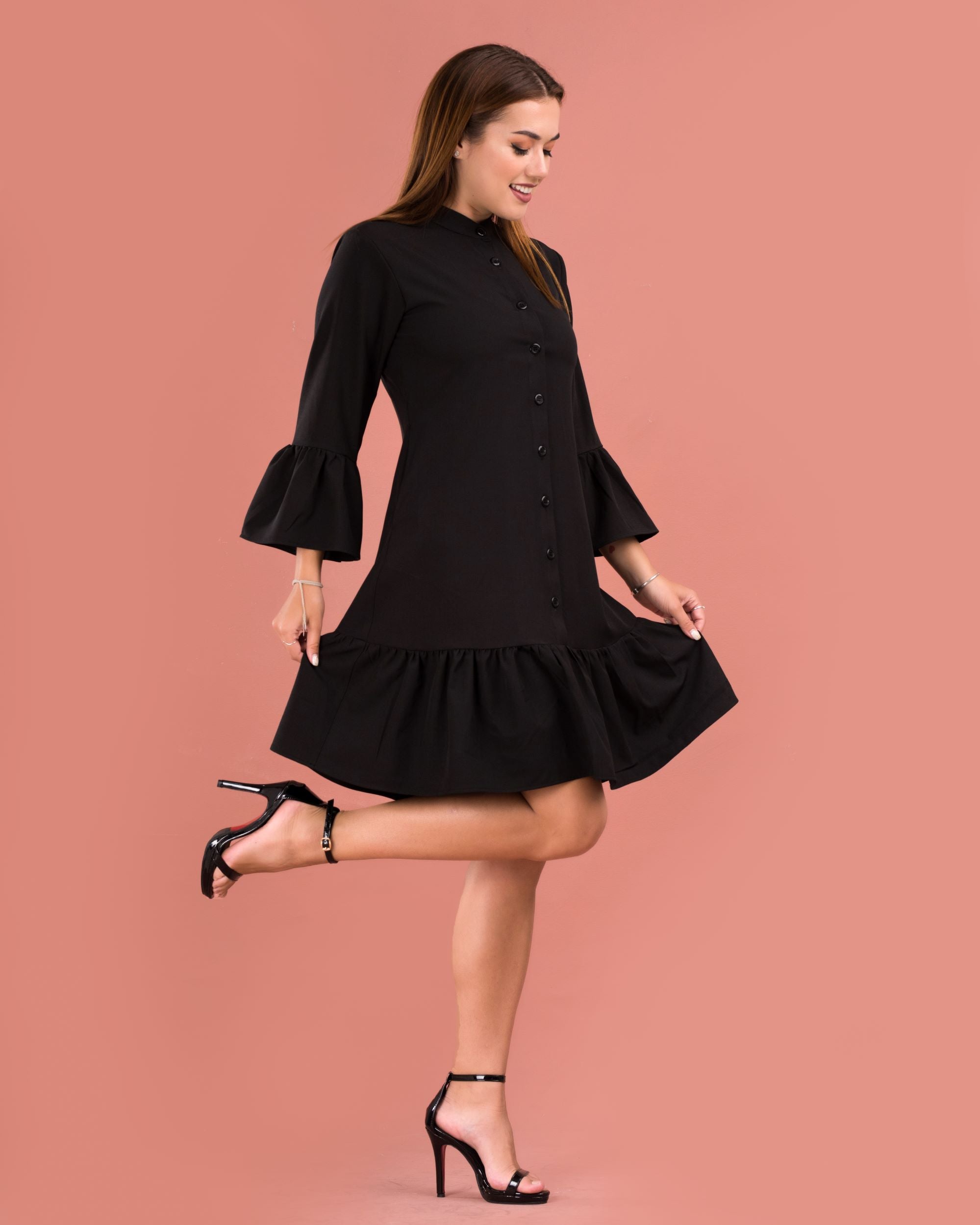 Irene Button Down Detailed Dress