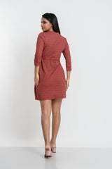 ELLE - FRONT TIE UP WAIST MINI DRESS