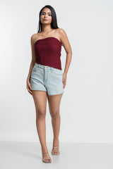 SORAYA-SIDE BUTTONED CROP TOP