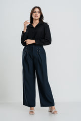 LUXE-DECORATIVE FRONT EYELET PANT