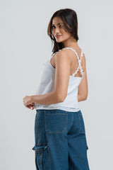 LARK - BACK FLORAL LACE TOP
