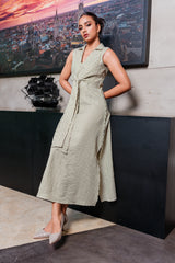 FRONT KNOT MAXI DRESS