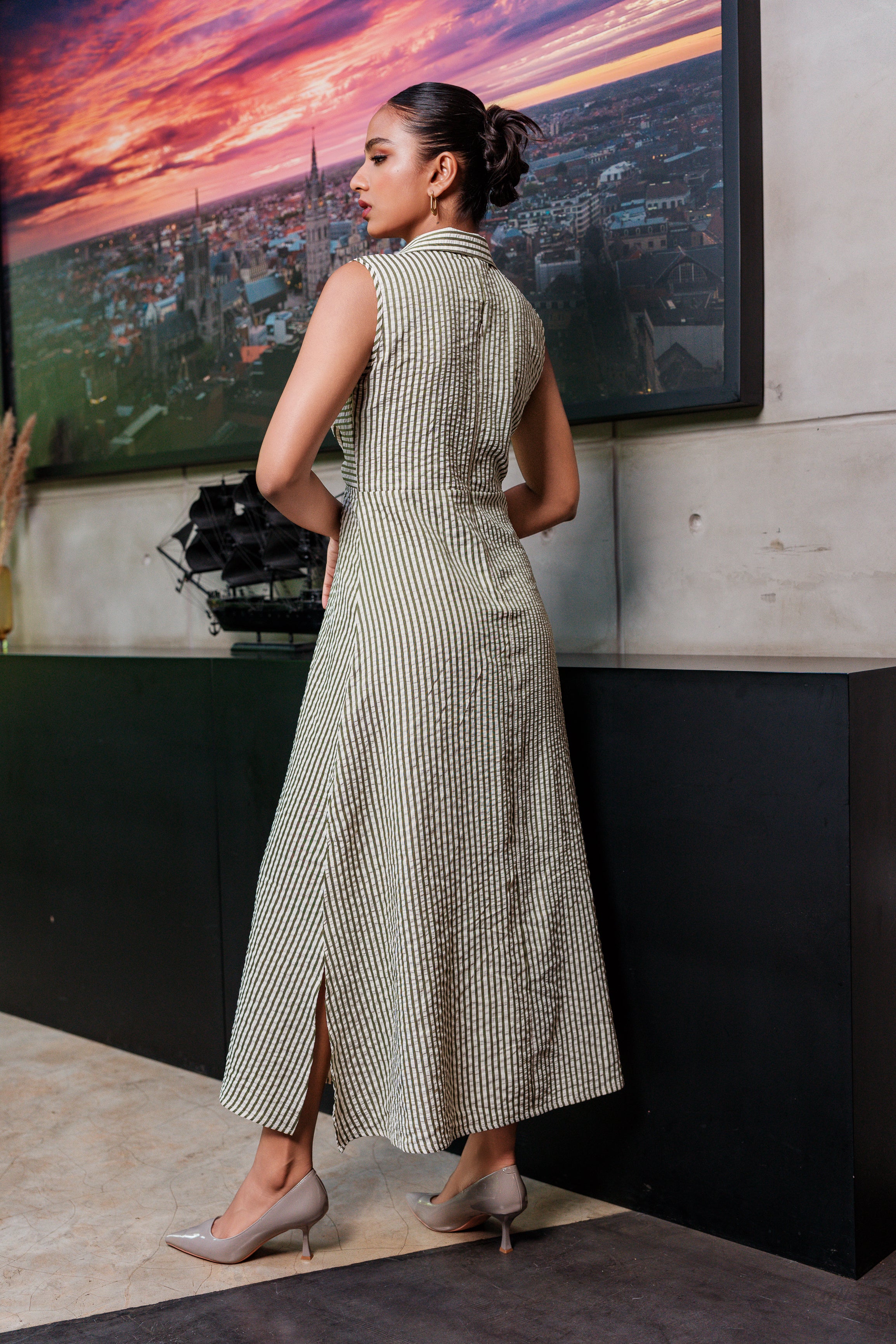FRONT KNOT MAXI DRESS