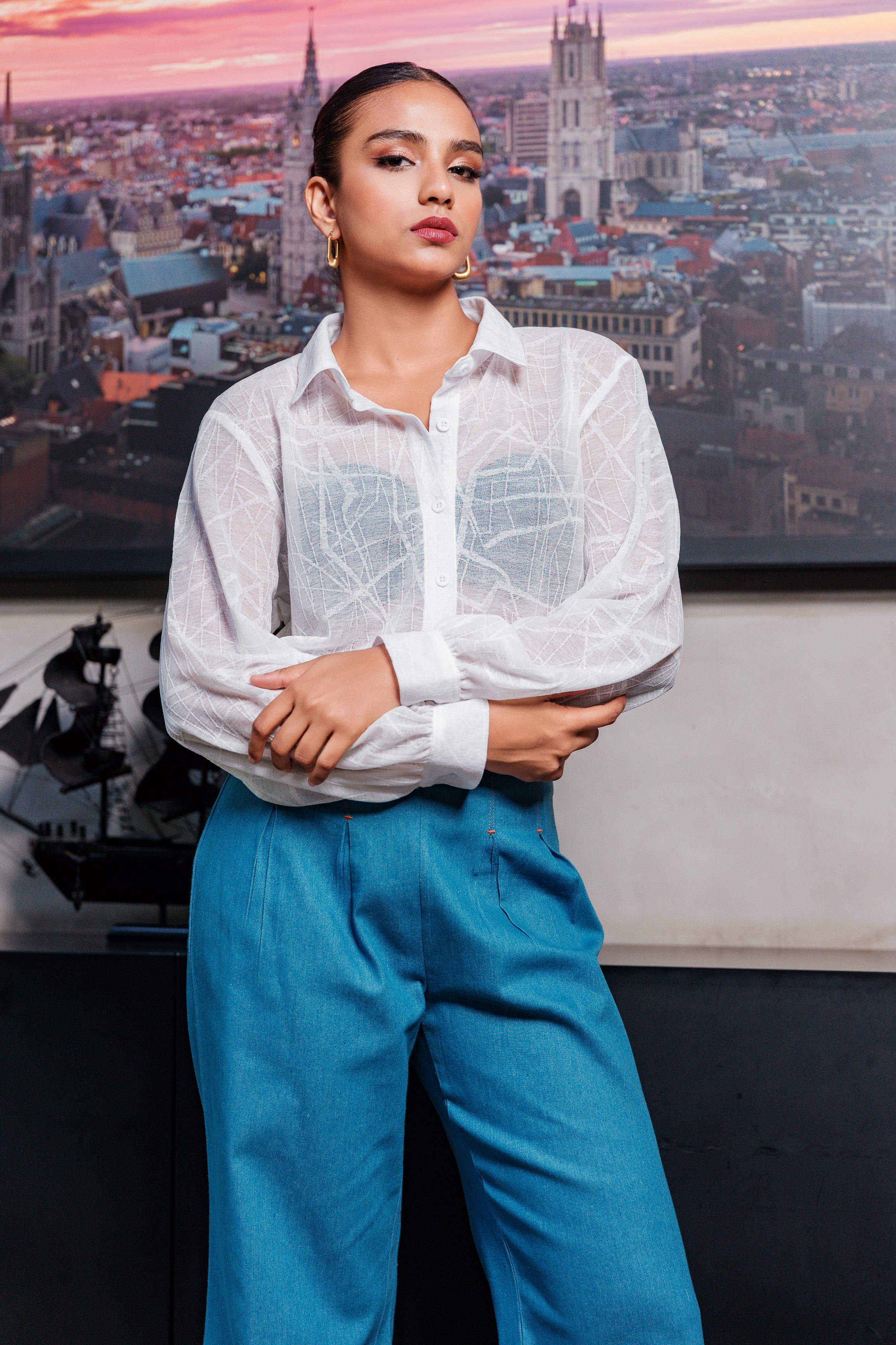 MESH LONG SLEEVE SHIRT