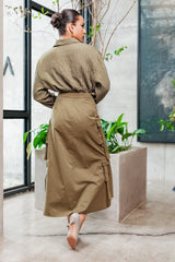 FRONT SLIT CARGO SKIRT