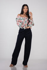 STELLA-Flora Off-Shoulder Top