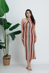 ZUZI - HALTER TWISTED DRESS