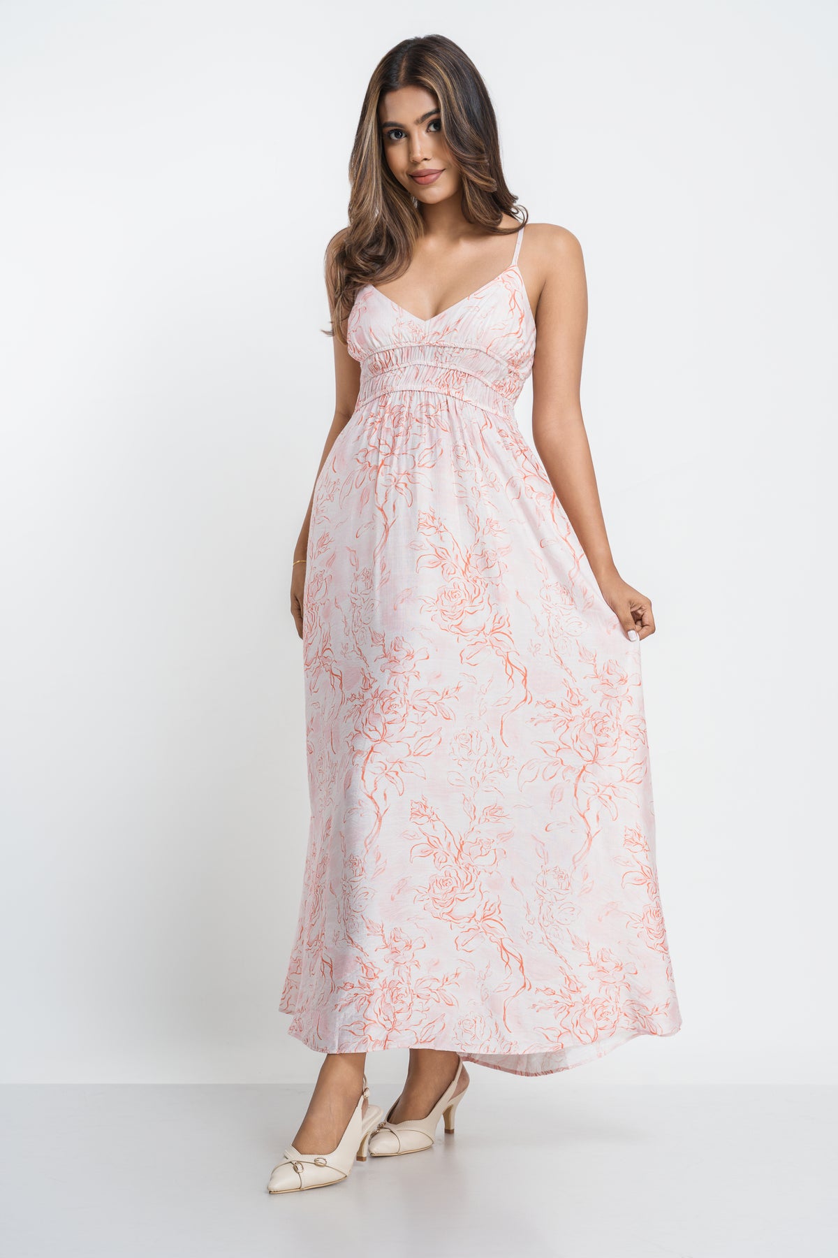 VALENTINA-FRONT DETAILED DRESS