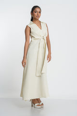 OPERA- FRONT TIE UP MAXI DRESS