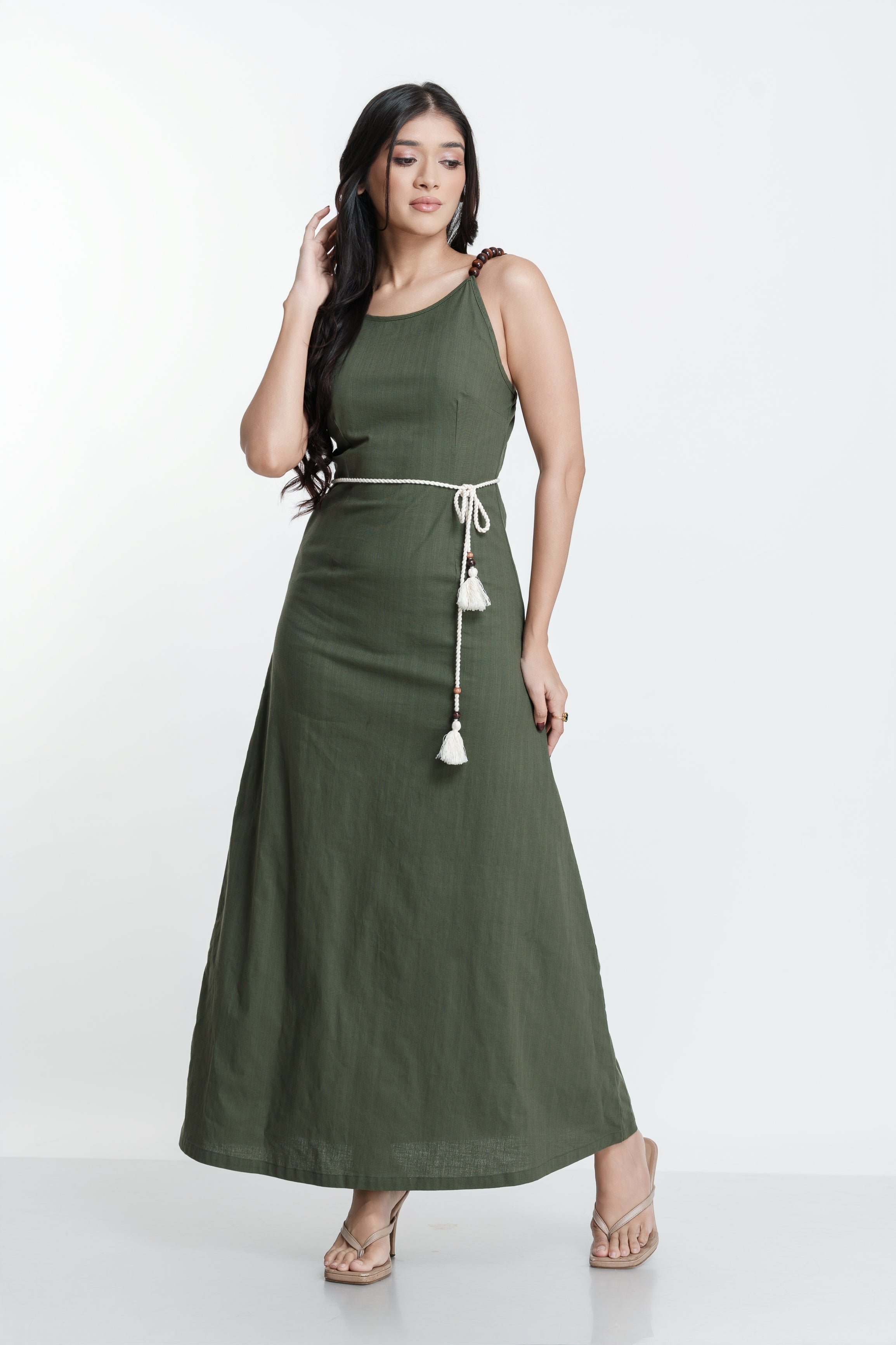 FIONA TASSEL BELT DRESS