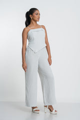 PERRY- ASYMETRICAL PINSTRIPE JUMPSUIT