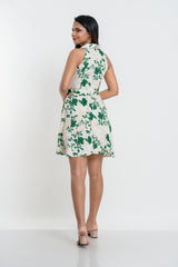 VICTORIA-HALTER NECKLINE MINI DRESS