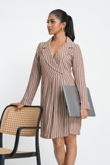 ALUNA - STRIPED BLAZER DRESS