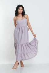 Lilac Tiered Maxi Dress