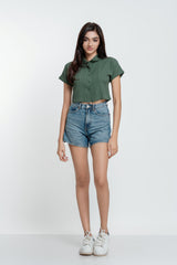 Daniel Buttoned crop shirt