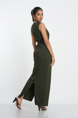 CECELIA - BELTED BUTTONDOWN MAXI DRESS