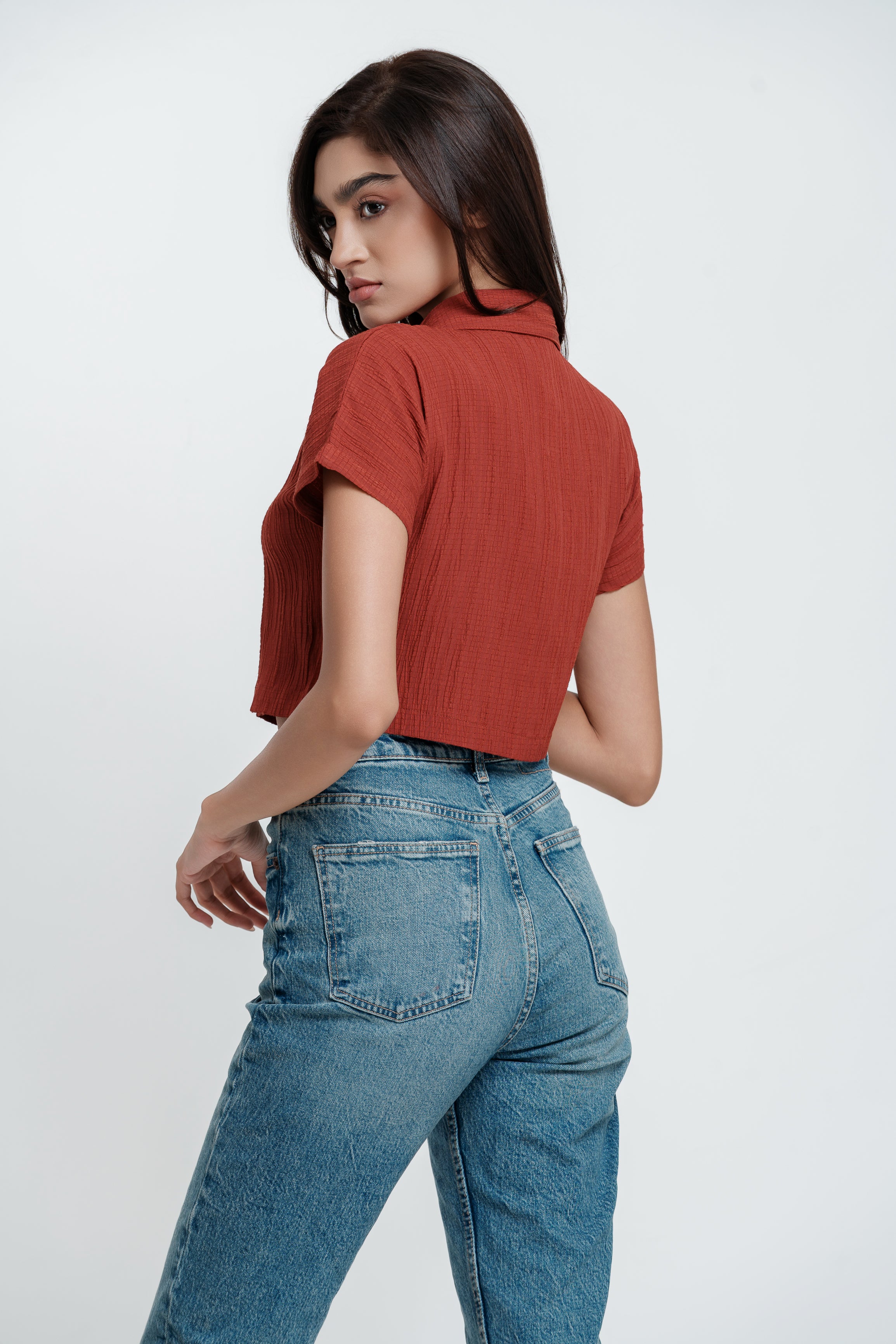 Daniel Buttoned crop shirt