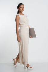 CECELIA - BELTED BUTTONDOWN MAXI DRESS