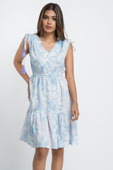 SERAPHINA-TASSEL SLEEVE MINI DRESS