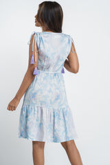 SERAPHINA-TASSEL SLEEVE MINI DRESS