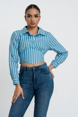 FAYE - V HEM LONG SLEEVE TOP