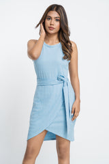SKY- TIE UP MINI DRESS