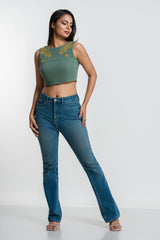 SHEA - EMBROIDED CROPTOP