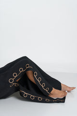 TATIANA-EMBROIDERY SLIT PANT