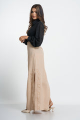 TATIANA-EMBROIDERY SLIT PANT