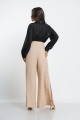 TATIANA-EMBROIDERY SLIT PANT
