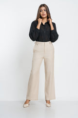 CHANEL-FRONT PLEAT PANT