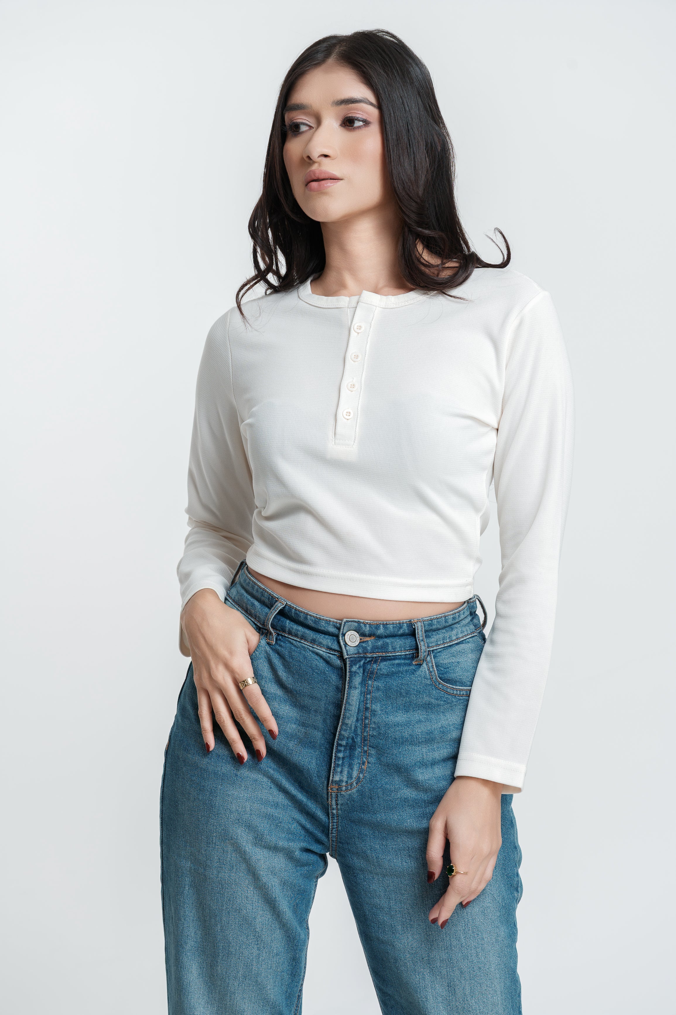 Serena Buttoned Top