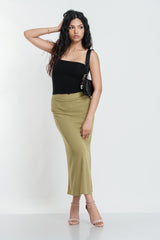 Fiona Side-Tie Midi Skirt