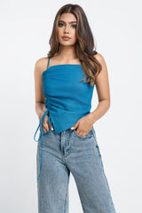 GISELLE-SIDE RUCHED TOP