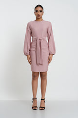 XENA - FRONT TIE UP MINI DRESS