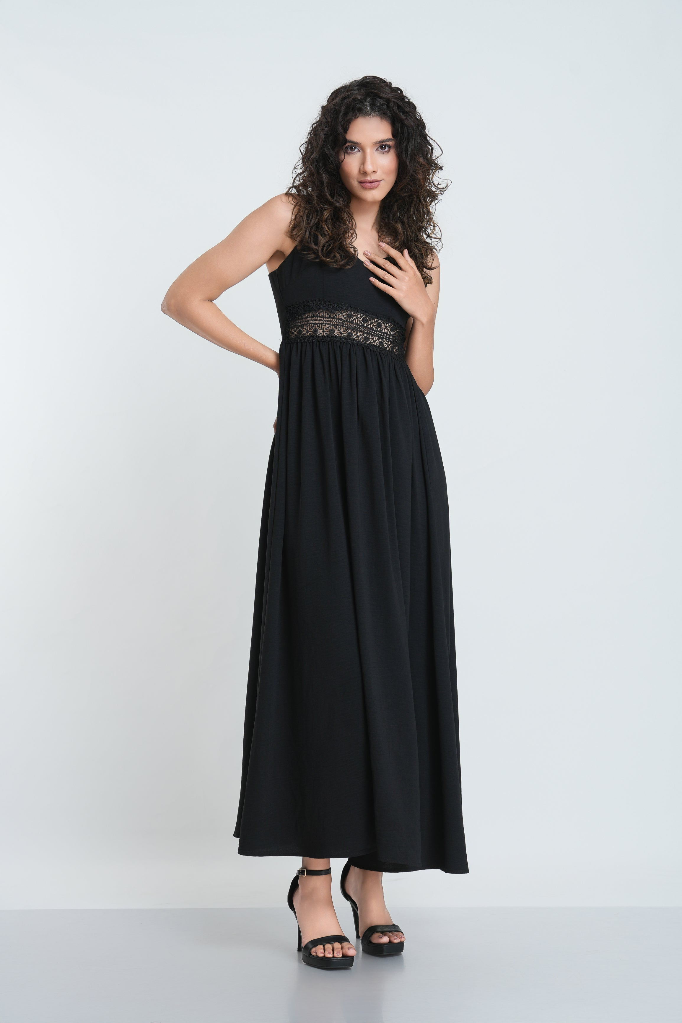 Strap front lace Dress