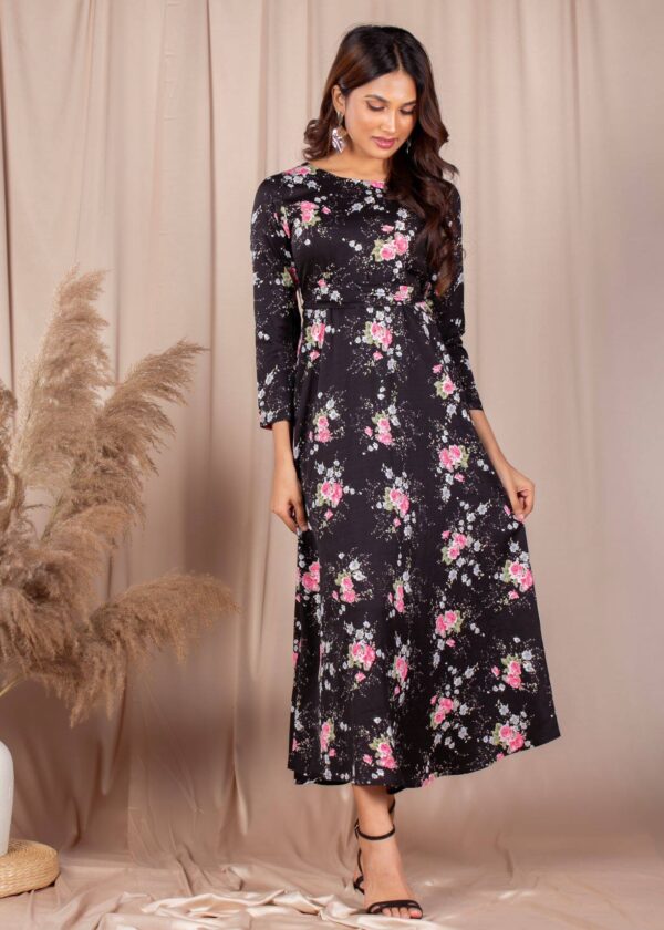 Lisa Detailed Floral Maxi Dress | Slay.lk